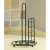 Basicwise Paper Towel Roll Holder Stand, Black QI003808